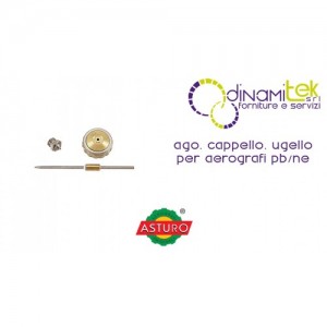 NEEDLE, CAP, NOZZLE, ASTURO FOR AIRBRUSHES PB/NE Dinamitek 1