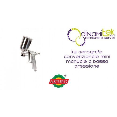 AIRBRUSH CONVENTIONAL MANUAL MINI LOW-PRESSURE K3 ASTURO Dinamitek 1