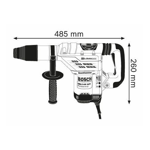 MARTEAU DE PUNCH ATTAQUE SDS-MAX GBH 5-40 DCE BOSCH Dinamitek 3