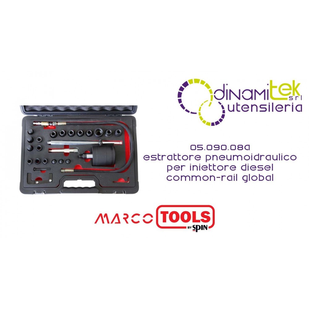 SPIN MARCO TOOLS 05.090.08A ESTRATTORE PNEUMOIDRAULICO PER INIETTORE DIESEL COMMON-RAIL GLOBAL Dinamitek 1