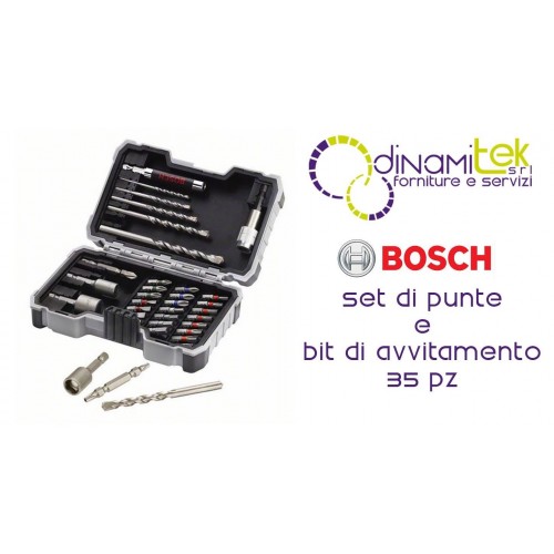 2.607.017.326-879 SET DE FORETS ET EMBOUTS DE VISSAGE 35 PCS BOSCH Dinamitek 1