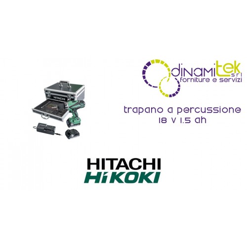 TRAPANO A PERCUSSIONE 18 V 1.5 Ah DV18DJL ALUCASE HIKOKI Dinamitek 1