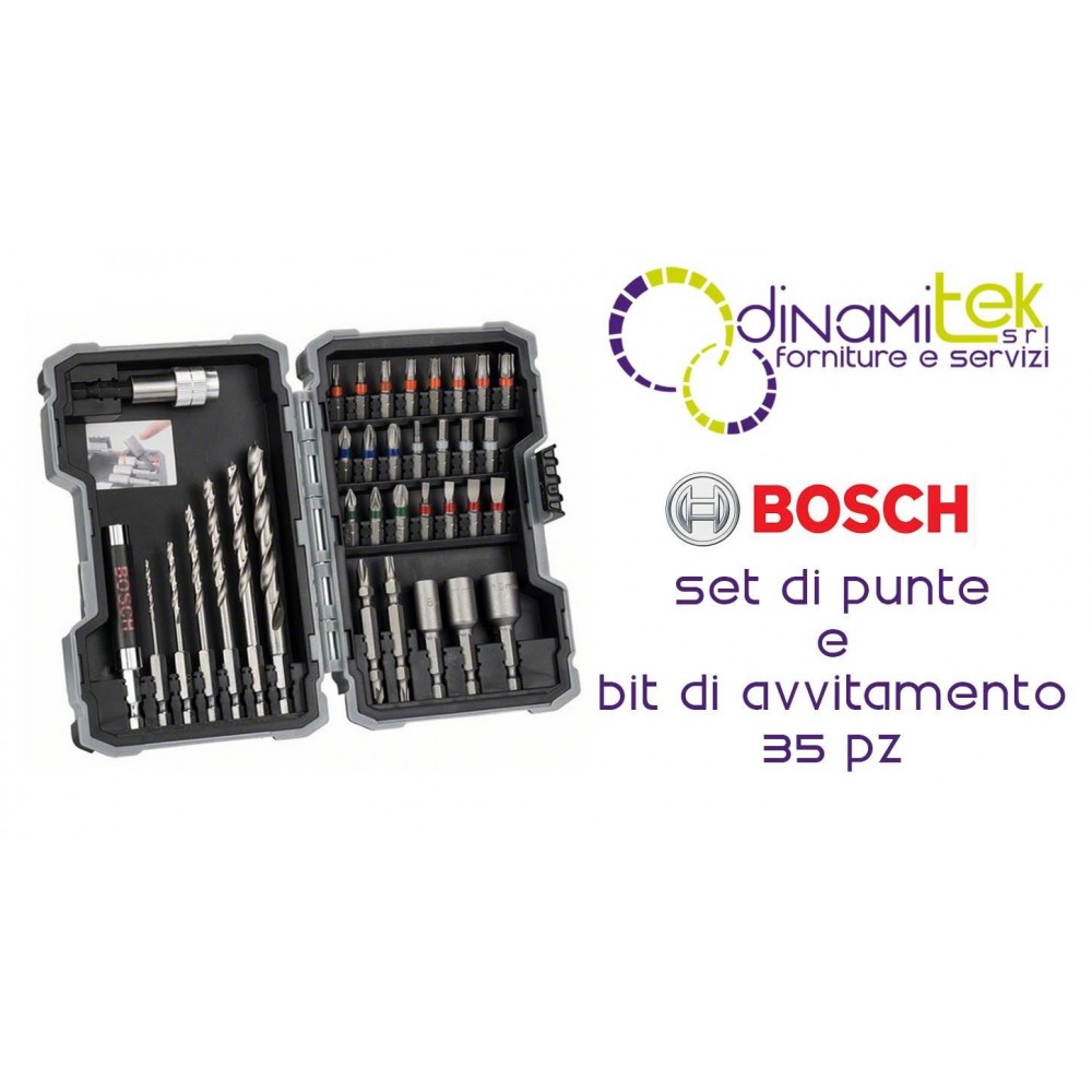 2.607.017.327-879 CONJUNTO DE EJERCICIOS Y BITS DE TORNILLO DE 35 PCS BOSCH Dinamitek 1