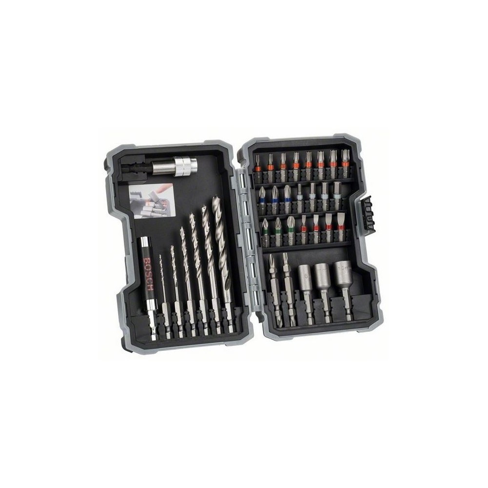 2.607.017.327-879 SET DE FORETS ET EMBOUTS DE VISSAGE 35 PCS BOSCH Dinamitek 2