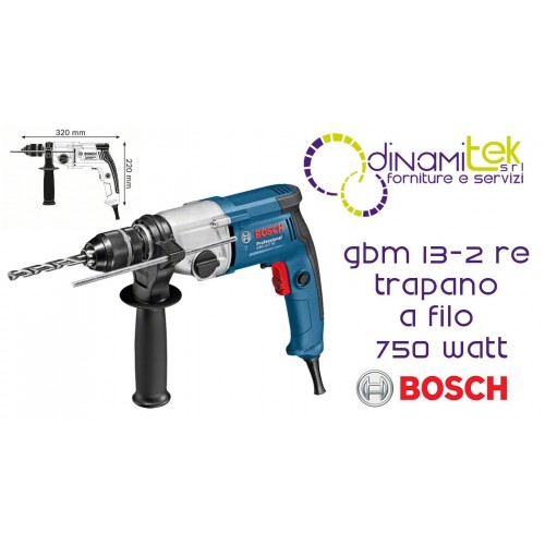 PERFORACIóN ALAMBRE DE 750 VATIOS GBM 13-2 RE BOSCH Dinamitek 1