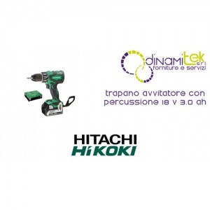DV18DBSL DRILL DRIVER HIKOKI WITH PERCUSSION 18 V 3,0 AH Dinamitek 1