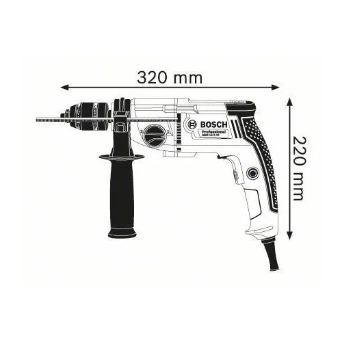 PERCEUSE à FIL DE 750 WATT GBM 13-2 RE BOSCH Dinamitek 3