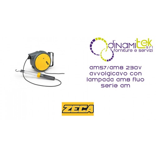 AM57/SUR8 230V ENROULEUR DE CÂBLE AVEC UNE LAMPE DE SUR8 FLUO SÉRIE AM, ZECA