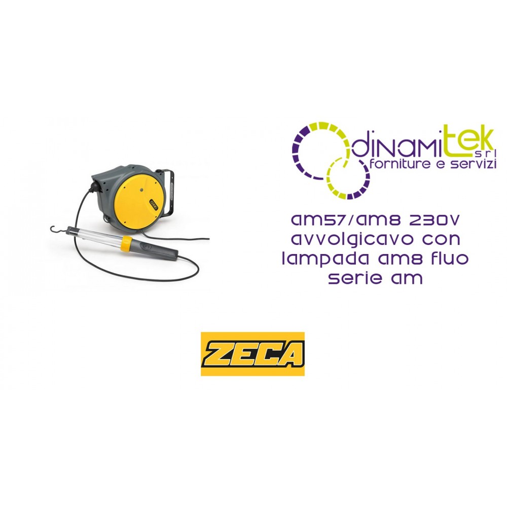 AM57/AM8 230V KABELTROMMEL MIT LAMPE ZECA AM8 FLUO-AM-SERIE Dinamitek 1