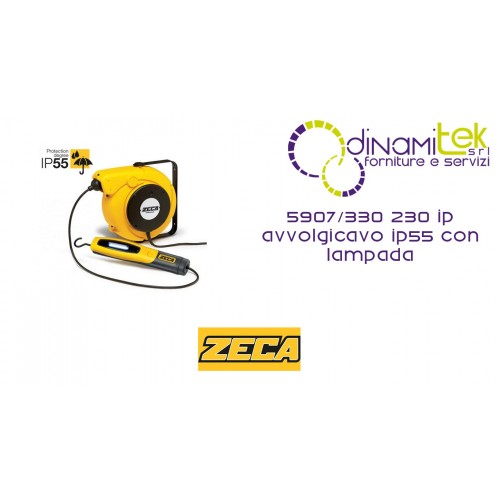 5907/330 230 IP AVVOLGICAVO IP55 CON LAMPADA ZECA Dinamitek 1
