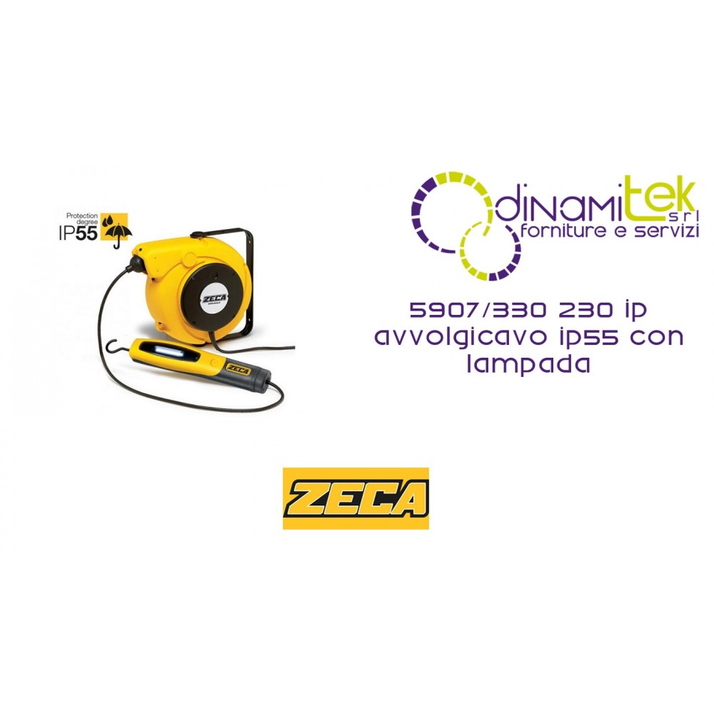 5907/330 230 IP AVVOLGICAVO IP55 CON LAMPADA ZECA Dinamitek 1