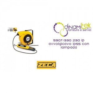 5907/330 230 IP AVVOLGICAVO IP55 CON LAMPADA ZECA Dinamitek 1