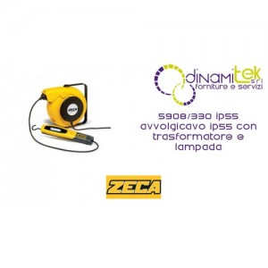 5908/330 IP55 CARRETE DE CABLE IP55 ZECA CON TRANSFORMADOR Y DE LA LáMPARA Dinamitek 1