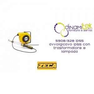 5908/328 IP55 CABLE REEL IP55 ZECA WITH TRANSFORMER AND LAMP Dinamitek 1