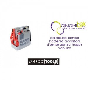 03.016.00 BATTERY STARTER EMERGENCY SPIN MARCO TOOLS HAPPY VAN 12V Dinamitek 1