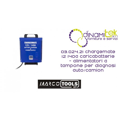 03.024.21 CHARGEMATE 12 140A CARICABATTERIE - ALIMENTATORI A TAMPONE PER DIAGNOSI AUTO/CAMION SPIN MARCO TOOLS