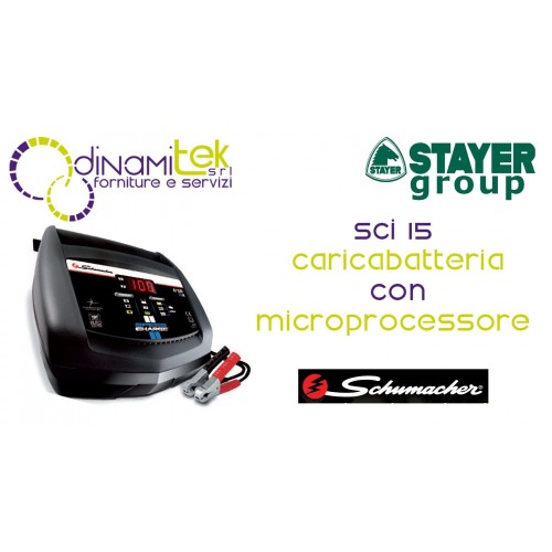 SCHUMACHER SCI 15 CARICABATTERIA CONTROLLATO DA MICROPROCESSORE Dinamitek 1