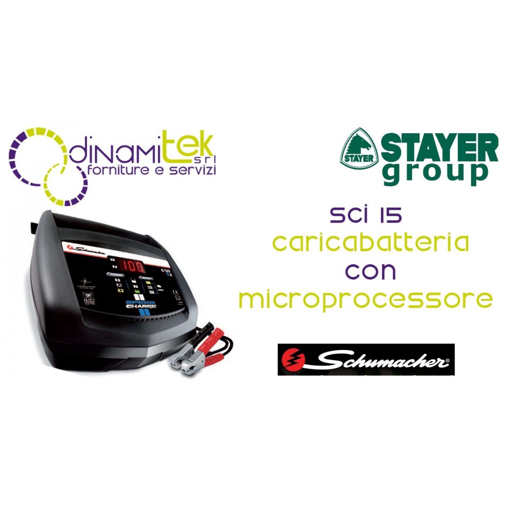 SCHUMACHER SCI 15 CARICABATTERIA CONTROLLATO DA MICROPROCESSORE Dinamitek 1