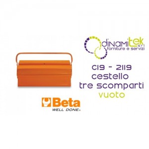BETA C19 - 2119 CESTELLO ESTENDIBILE A TRE SCOMPARTI IN LAMIERA VUOTO Dinamitek 1