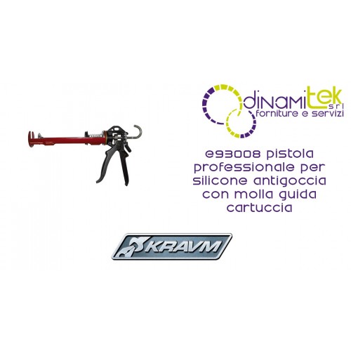 PISTOLA DE SILICONA PROFESIONAL DE GOTEO CON LA GUíA DE RESORTE CARTUCHO E93008 KRAVM Dinamitek 1