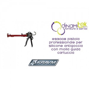 PISTOLET à SILICONE PROFESSIONNEL GOUTTE à GOUTTE AVEC LE GUIDE DU RESSORT DE LA CARTOUCHE E93008 KRAVM Dinamitek 1