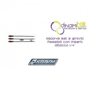 JUEGO DE 3 DESTORNILLADORES CON INSERCIONES FLEXIBLE CON 1/4"CONEXIóN K50043 KRAVM Dinamitek 1