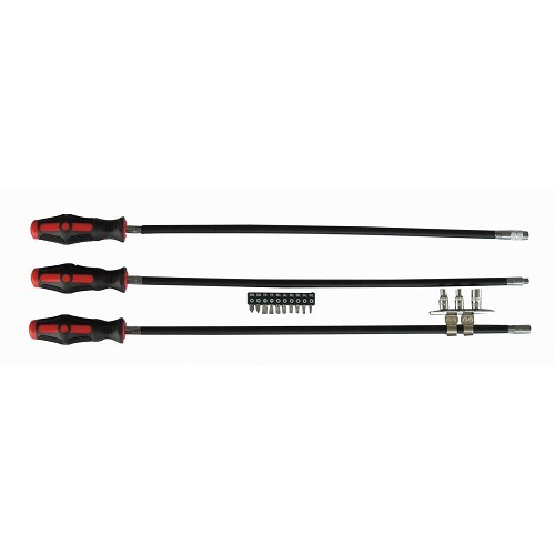 3-ER SET SCHRAUBENDREHER MIT FLEXIBLEN EINSäTZE MIT 1/4"ANSCHLUSS K50043 KRAVM Dinamitek 2