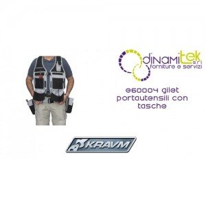 GILET PORTAUTENSILI CON TASCHE E60004 KRAVM Dinamitek 1