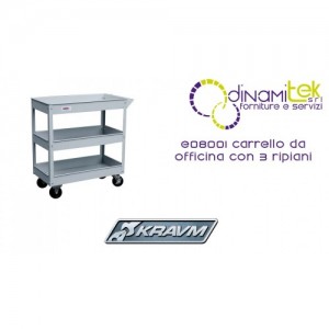 CESTA DE TALLER CON 3 ESTANTES E08001 KRAVM Dinamitek 1