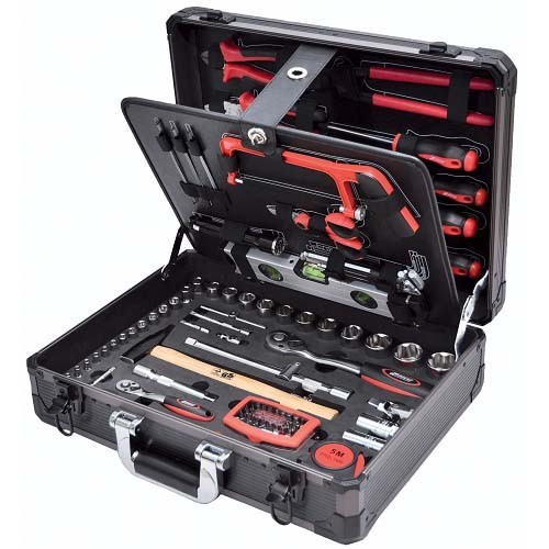 KOFFER VOLL VON 111 HANDWERKZEUGE CHROM-VANADIUM E09067 KRAVM Dinamitek 2