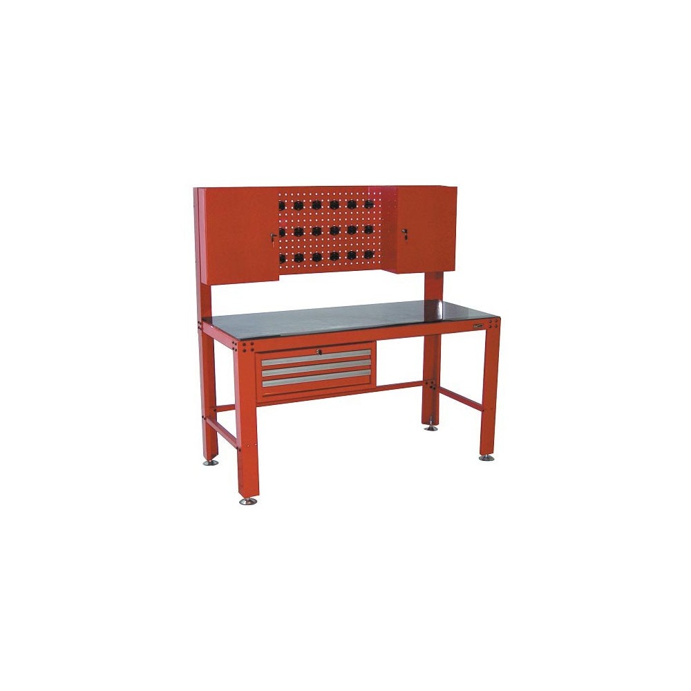 BANC DE TRAVAIL AVEC 3 TIROIRS ET DEUX PLACARDS E09007 KRAVM Dinamitek 2