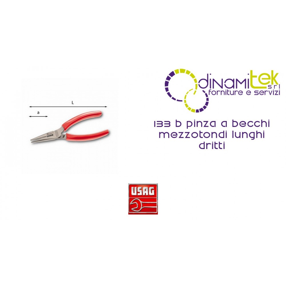 133 B ALICATES ALICATES DE PUNTA LARGA RECTA USAG Dinamitek 1