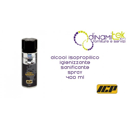 ICP00089AI DE ALCOHOL ISOPROPíLICO, ALCOHOL DESINFECTANTE EN AEROSOL DE 400 ML Dinamitek 1