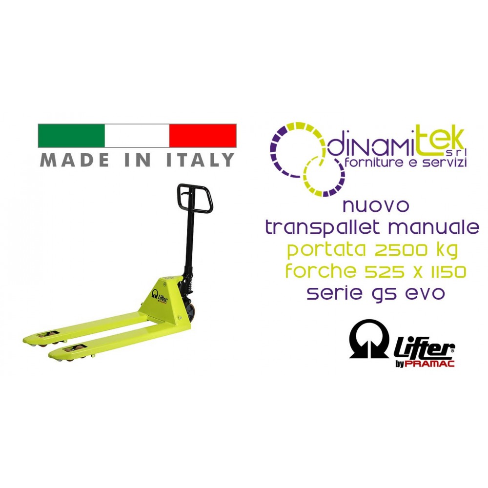 NOUVELLE CAPACITé DE DESCENTE CONTRôLéE DU TRANSPALETTE GS 25S4 RA 2500KG - 525 X 1150 Dinamitek 1