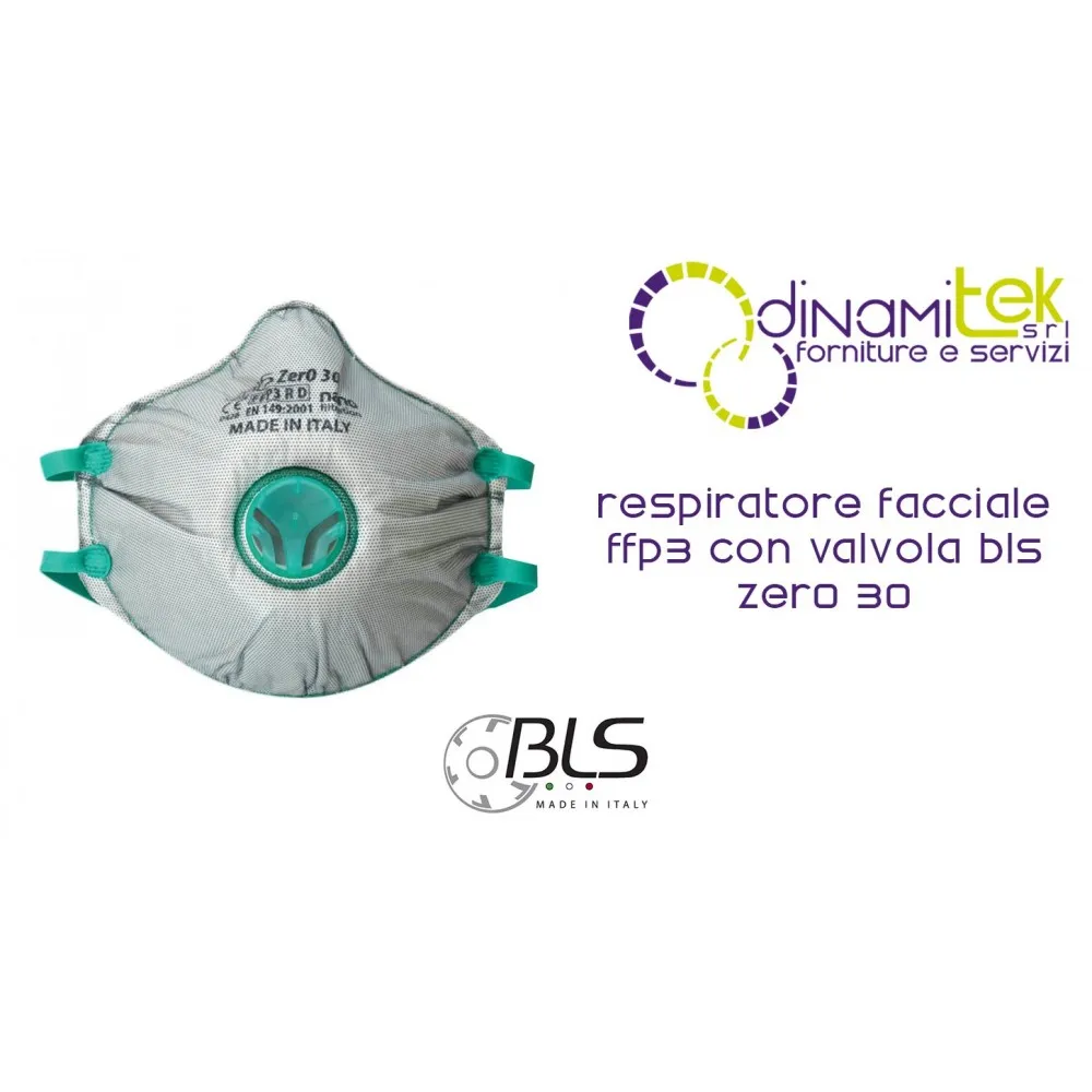 RESPIRADOR FACIAL FILTRANTE BLS 030 CLASE FFP3 CON VáLVULA BLS Dinamitek 1
