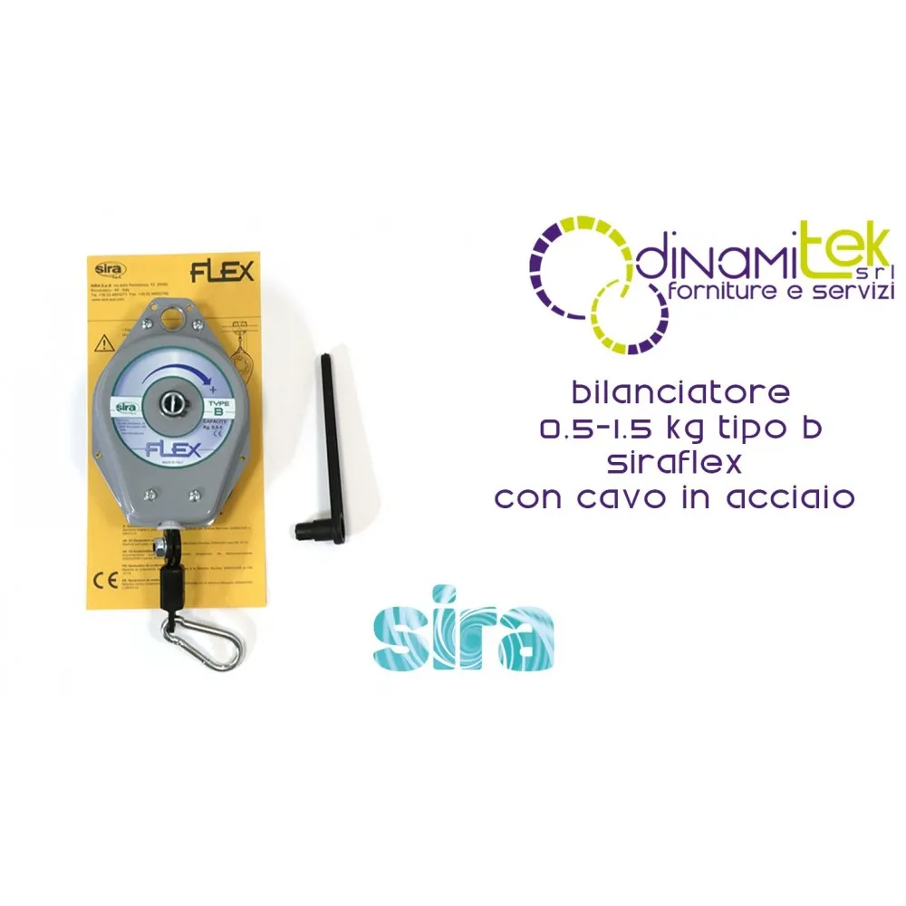 BALANCER 0.5-1.5 KG TYPE B SIRAFLEX STEEL WIRE ROPE Dinamitek 1