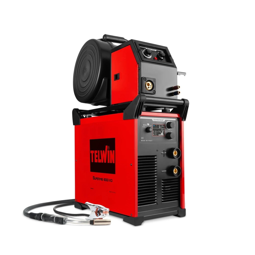 TELWIN 816914 SUPERMIG 600i XD SALDATRICE INVERTER MULTIPROCESSO 230V 400V PACK Dinamitek 2