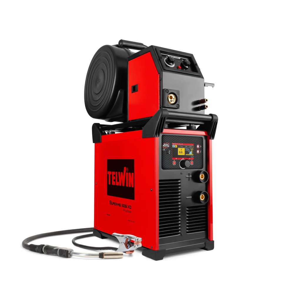 TELWIN 816852 SUPERMIG 505i XD PULSE SALDATRICE INVERTER MULTIPROCESSO 230V 400V PACK Dinamitek 2
