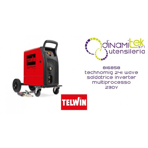 TELWIN 816858 TECHNOMIG 241 WAVE SALDATRICE INVERTER MULTIPROCESSO 230V Dinamitek 1