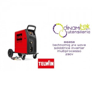 TELWIN 816858 TECHNOMIG 241 WAVE SALDATRICE INVERTER MULTIPROCESSO 230V Dinamitek 1