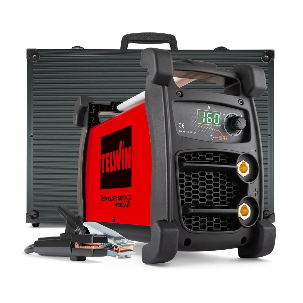 TELWIN 816260 TECHNOLOGY 186 XT MPGE SALDATRICE MMA INVERTER 1PH 230V ACX E VALIGETTA Dinamitek 2