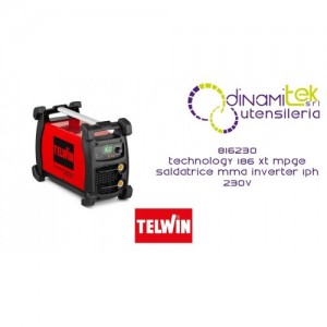 TELWIN 816230 TECHNOLOGY 186 XT MPGE SALDATRICE MMA INVERTER 1PH 230V Dinamitek 1