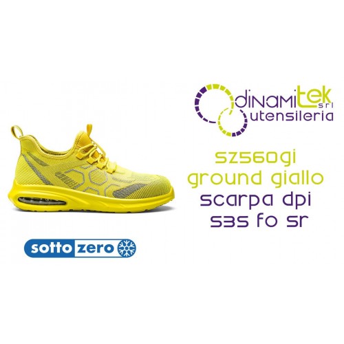 SOTTOZERO SZ560GI GROUND GIALLO GRIGIO SCARPA ANTINFORTUNISTICA S3S FO SR Dinamitek 1