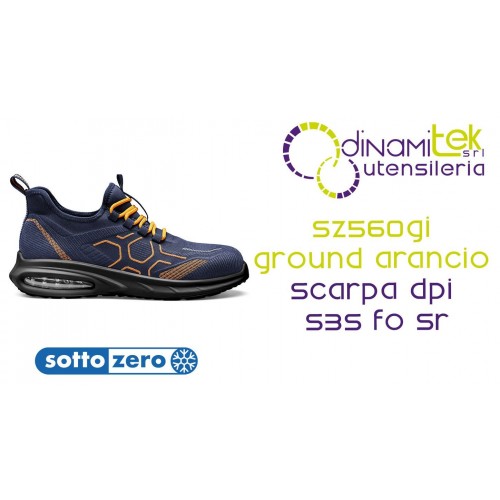 SOTTOZERO SZ560B GROUND BLU ARANCIO SCARPA ANTINFORTUNISTICA S3S FO SR Dinamitek 1