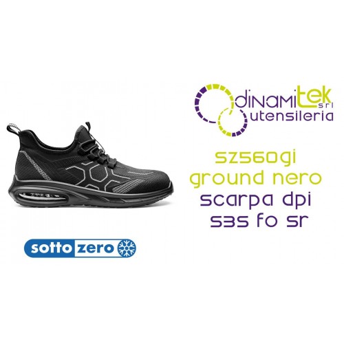 SOTTOZERO SZ560N GROUND NERO GRIGIO SCARPA ANTINFORTUNISTICA S3S FO SR Dinamitek 1