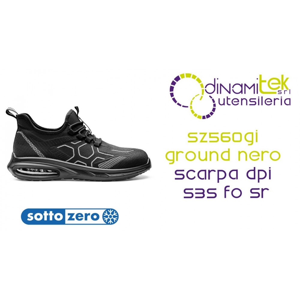 SOTTOZERO SZ560N GROUND NERO GRIGIO SCARPA ANTINFORTUNISTICA S3S FO SR Dinamitek 1