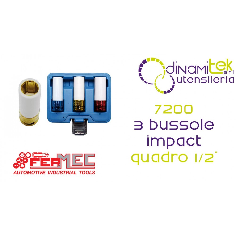 BGS technic BGS7200 SET 3 BUSSOLE MACCH.RIV.PLASTICA 1/2" Dinamitek 1
