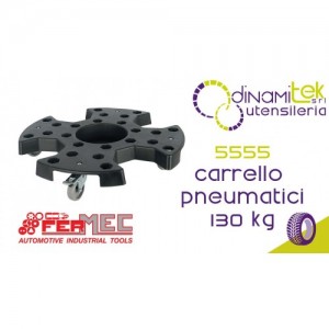FERMEC 5555 CARRELLO PER MOVIMENTARE PNEUMATICI 130 KG Dinamitek 1