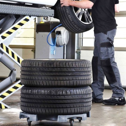 FERMEC 5555 CARRELLO PER MOVIMENTARE PNEUMATICI 130 KG Dinamitek 3