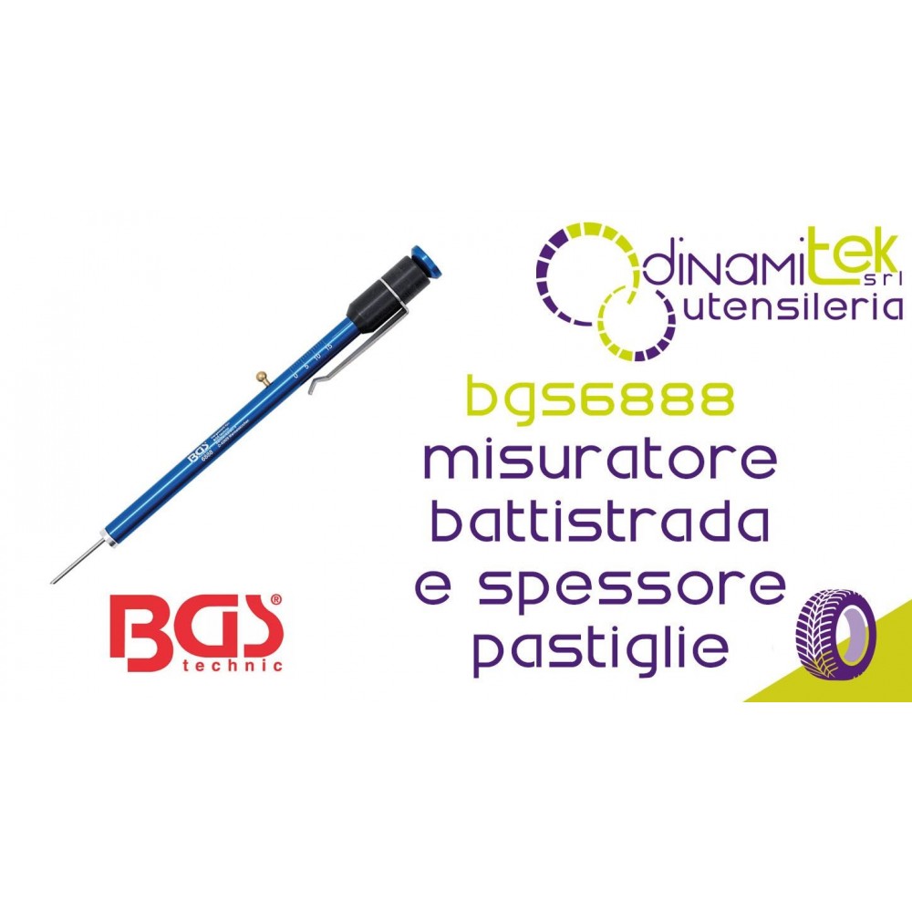 BGS TECHNIC BGS6888 MISURATORE BATTISTRADA E SPESSORE PASTIGLIE Dinamitek 1